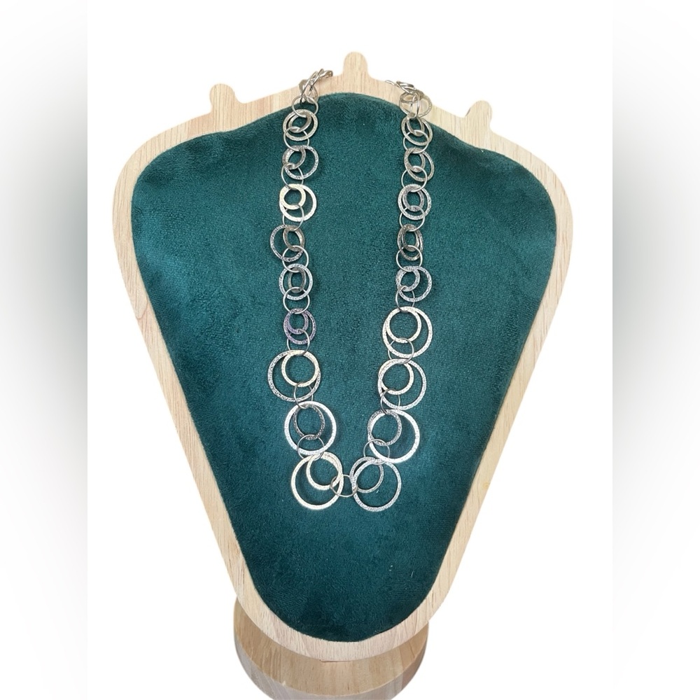 ✨ MILOR ITALY ✨ Heavy 24.89g Sterling Silver Textured Circle Choker